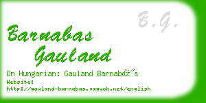 barnabas gauland business card